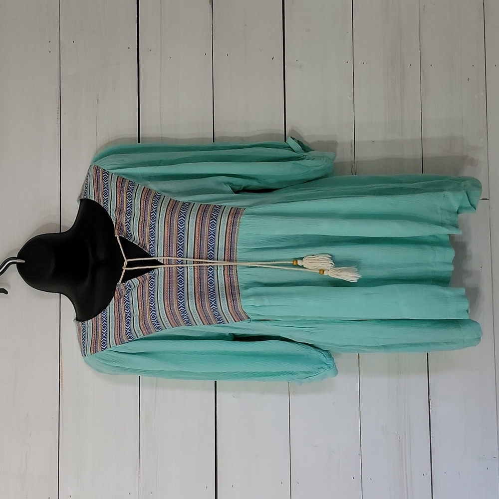 Umgee small turquoise tunic boho